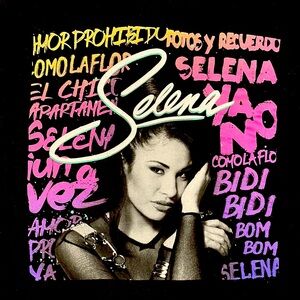 Selena Graphic Women's Top - Black and Pink